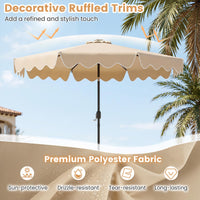 Tangkula 9 FT Solar Patio Umbrella with 104 Color-Changing Flowing LED Lights