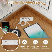 Bibliothèque d'angle Tangkula à 9 cubes avec station de recharge