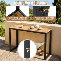 Tangkula Outdoor Console Table for Small Space