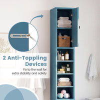 Tangkula Tall Slim Bathroom Storage Cabinet