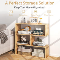 Tangkula 6 Cubes Bookcase 2-Piece Separable Floor Standing Open Horizontal Bookshelf