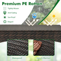 Tangkula Tightly-Woven Rattan Deck Box, Patiojoy Storage Cabinet Container with Polyester Liner, 85 Gallon Indoor Outdoor Storage Bo