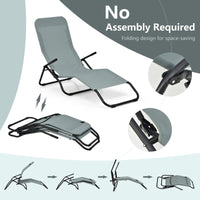 Tangkula Outdoor Chaise Lounge Chair Set of 2,Zero Gravity Folding Stackable