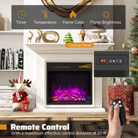 Tangkula 18" Electric Fireplace Insert with Remote Control