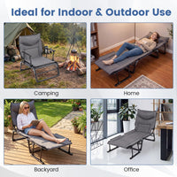 Tangkula 3 in 1 Lounge Chair Outdoor with Cushion