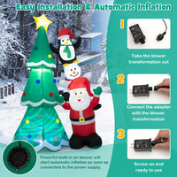Tangkula Christmas Indoor Outdoor Inflatable Decoration for Yard Lawn