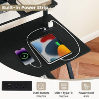 Bureau mobile portable pour ordinateur portable et écran 32" Tangkula