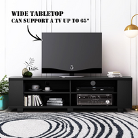 Wood TV Stand for TVs up to 65 Inch - Tangkula