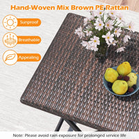Tangkula 3 Piece Outdoor Folding Bistro Set