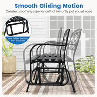 Tangkula 2-Person Outdoor Glider Bench