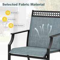 Tangkula Patio Dining Chairs Set of 2/4, All Weather Outdoor Chairs with High Back, Armrests