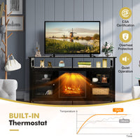 Tangkula Fireplace TV Stand with 18 Inches 1400W 5,000 BTU Electric Fireplace
