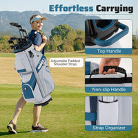 Tangkula Lightweight Golf Club Bag with 11 Pockets