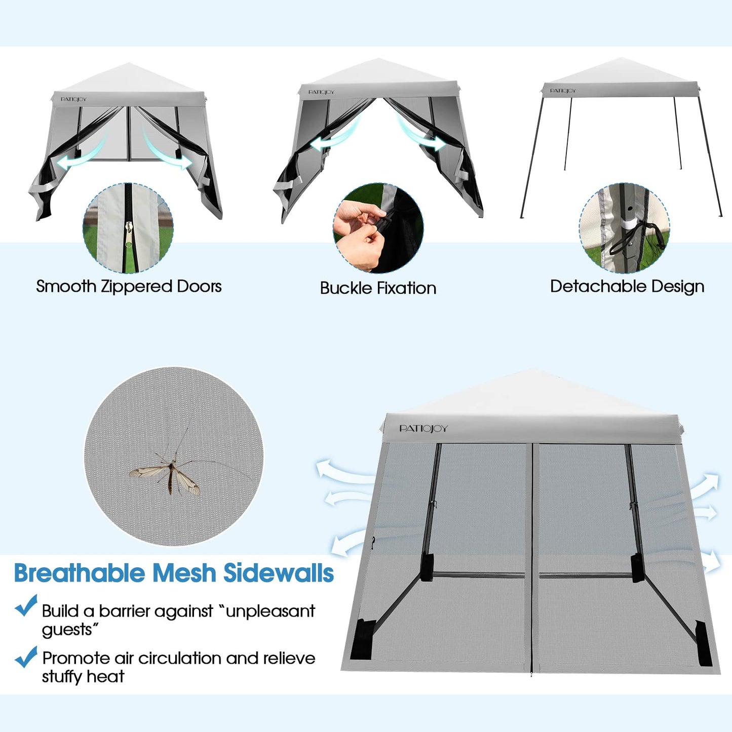 Tangkula 10x10 Ft Pop Up Canopy with Netting