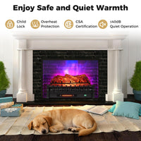 Tangkula 26 Inches Electric Fireplace Insert Log