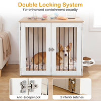 Tangkula 31.5” Dog Crate Furniture for Small Medium Dogs