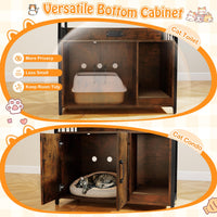 Tangkula Litter Box Enclosure with Shelves