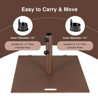 50 LBS Patio Umbrella Stand, Fits for 1.6 - 1.9 Umbrella Pole  (Bronze)
