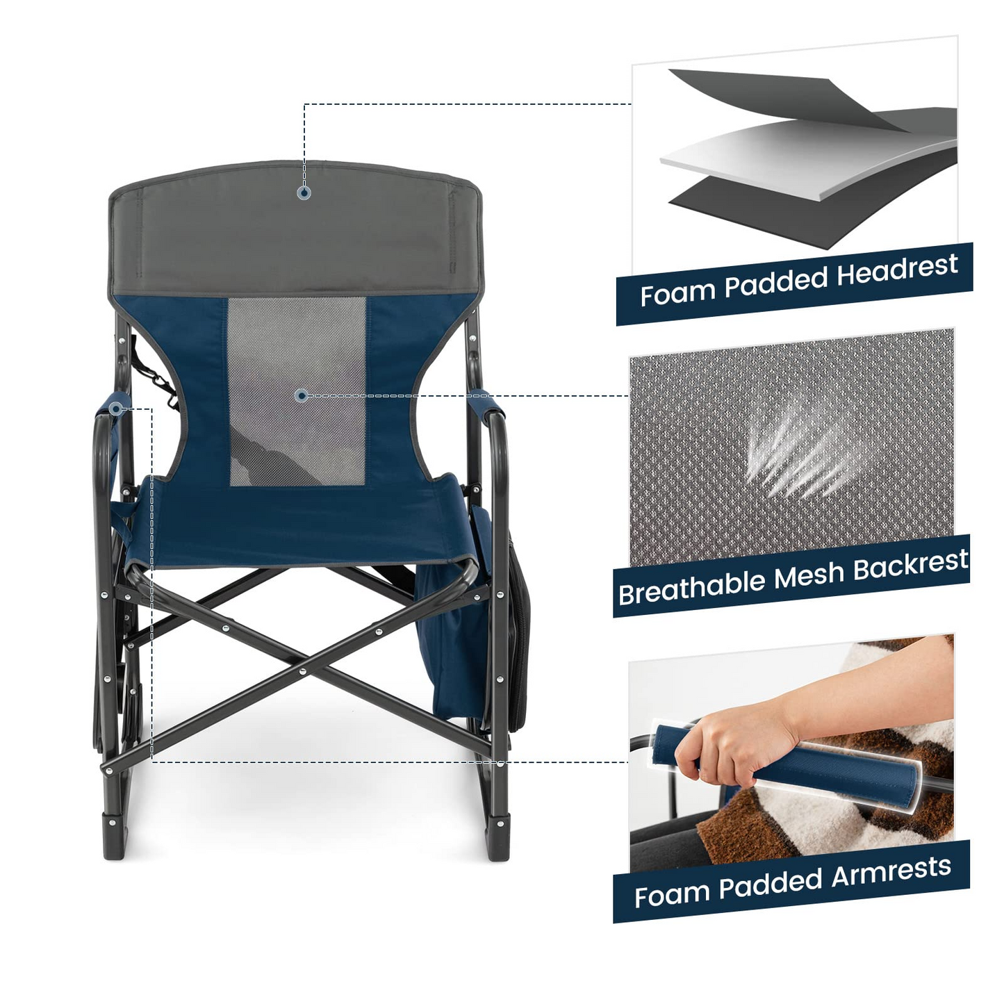 Tangkula Folding Camping Chair, Director Chair