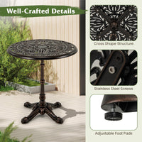 Tangkula Table de Jardin d'Extérieur 35,4 Pouces