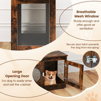 Meuble cage pour chien Tangkula avec parois latérales en maille métallique