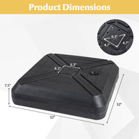 Tangkula Cantilever Umbrella Base with Wheels for Patio Backyard Poolside