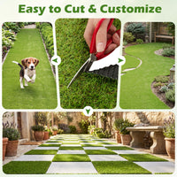 Tangkula 15 FT x 7 FT Artificial Turf Rug with 0.75" Pile Height
