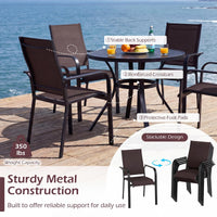 Tangkula 5 Pieces Patio Dining Set for 4