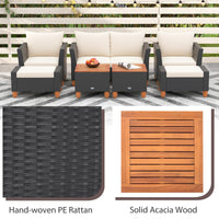 Tangkula 7 Pieces Patio Furniture Set with Loveseat