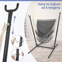 Tangkula Adjustable Hammock Chair with Stand