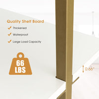 Tangkula 5-Tier Bookshelf Modern Wall Mounted Ladder Shelf