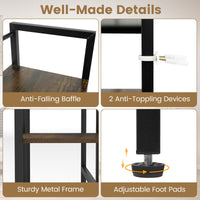 Tangkula 4-Tier Desktop Bookshelf for Home Office