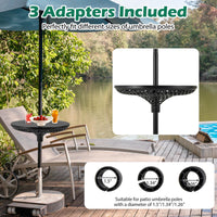 Tangkula Outdoor Umbrella Table Tray