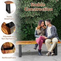 Tangkula Outdoor Bench 2 Person Set