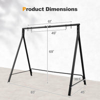Tangkula Metal Swing Frame Porch Swing Stand