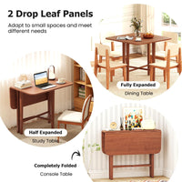Tangkula 36" Foldable Square Dining Table
