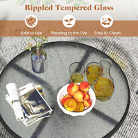 Tangkula 3 Piece Outdoor Bistro Set（Simple Backrest）