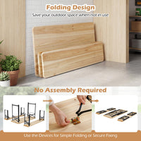Tangkula 3 Piece Folding Picnic Table with 2 Benches