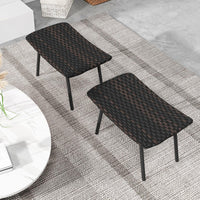 Tangkula Set of 2 Patio Ottomans