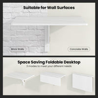 TANGKULA Wall Mounted Floating Desk for Study