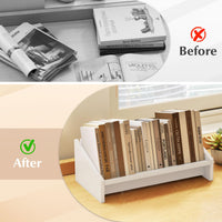 Étagère de bureau en bois Tangkula pour magazines, livres de cuisine et CD