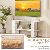 Tangkula 2-Tier TV Stand for TVs up to 55 Inch Entertainment Center