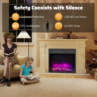 Tangkula 18" Electric Fireplace Insert with Remote Control