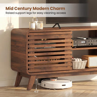 Tangkula Walnut TV Stand for 65” TVs for Living Room