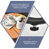 3 Pieces Patio Bistro Set, Outdoor Conversation Chair Set with Coffee Table