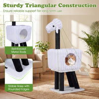Tangkula 43 Inch Modern Rattan Cat Tree