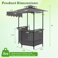 Tangkula Grill Gazebo Outdoor BBQ Gazebo with Awning
