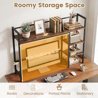 Tangkula 4-Tier Desktop Bookshelf for Home Office