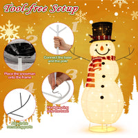 Tangkula 4.2 FT Outdoor Lighted Christmas Snowman