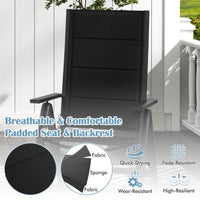 Tangkula Patio Folding Chair, Outdoor Dining Chairs with Soft Padded Seat, 7-Position Adjustable Backrest, Armrests